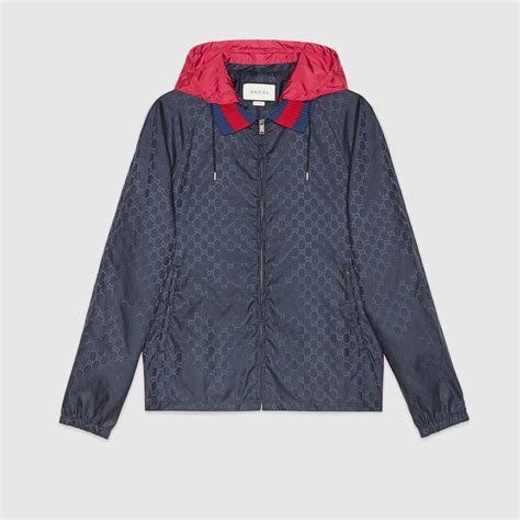 gucci gg jacquard nylon jacket|Gucci cashmere jacket.